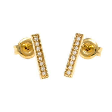 Details about   0.15ctw Genuine Round Cut Diamond Ladies Fashion Drop Earrings Solid 18K Gold